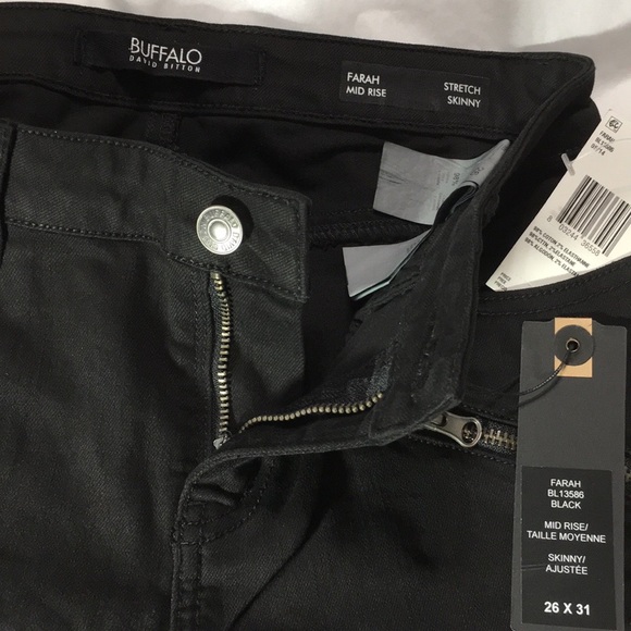 Buffalo David Bitton Black Denim Farah Jeans๐๐ - Picture 5 of 10